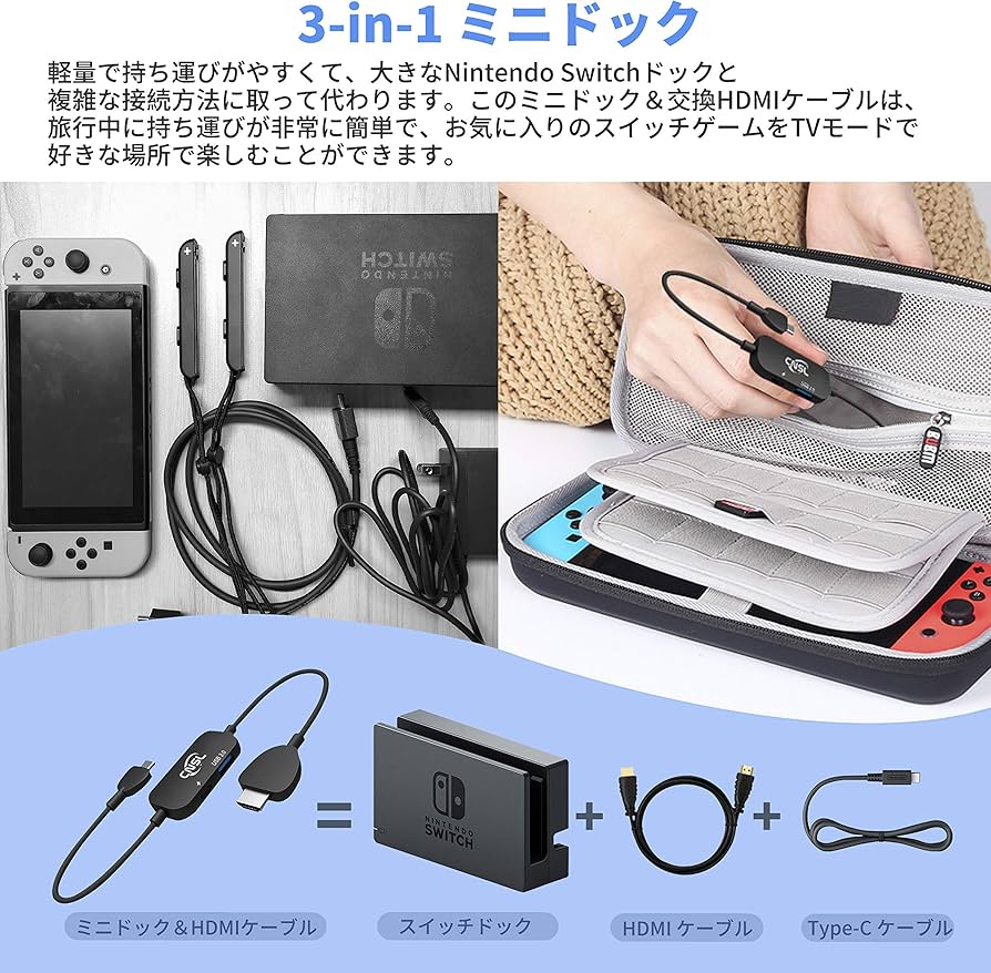 Amazon.co.jp: CNSL多機能ミニドック＆交換ケーブル スイッチドック取