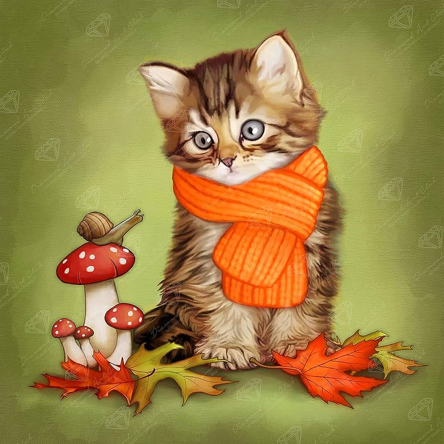 Amazon.com: DIAMOND ART CLUB Making Friends - Kitty Diamond