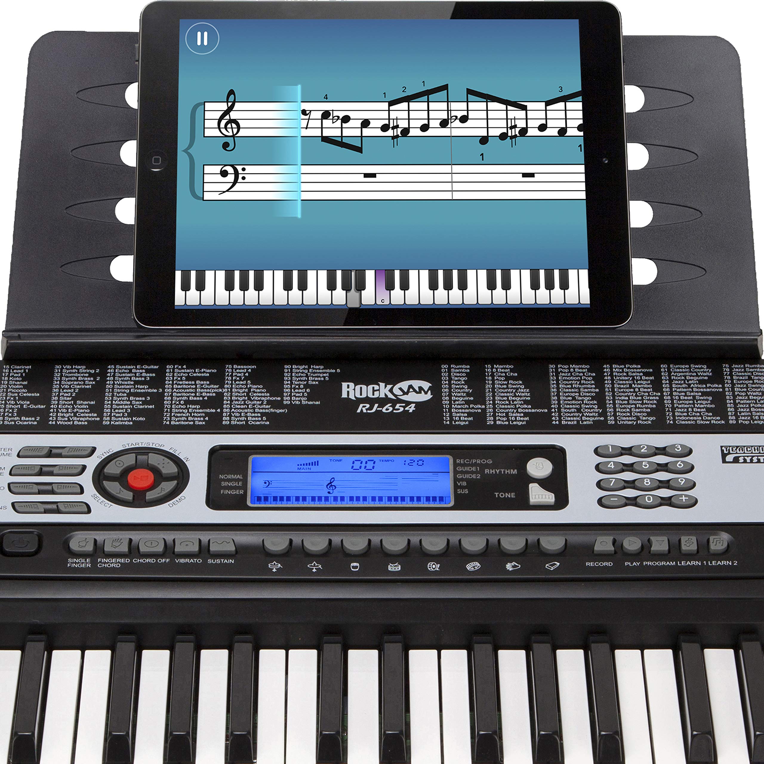 Amazon.co.jp: RockJam 54鍵 電子キーボード RJ654-MC 【電源