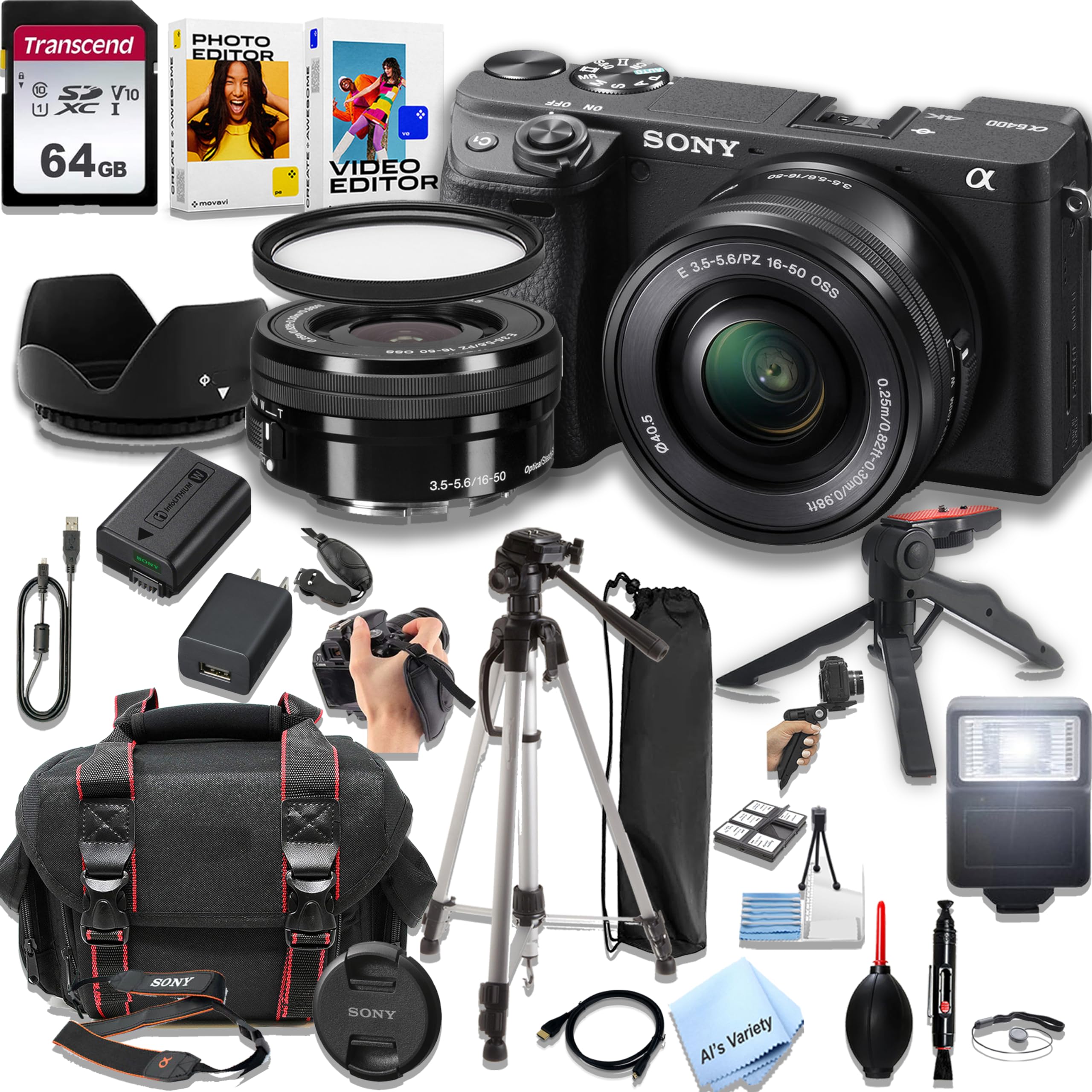 Amazon.com : Sony a6400 Mirrorless Camera with 16-50mm Lens + 64GB