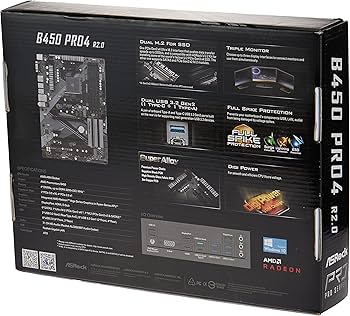 Amazon.com: Asrock B450 PRO4 R2.0 AM4 AMD Promontory B450 SATA