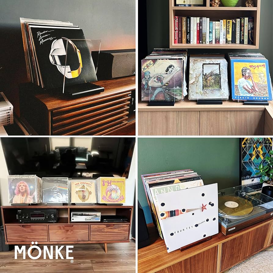Amazon.com: MÖNKE Premium Vinyl Record Storage - a Mid-Century