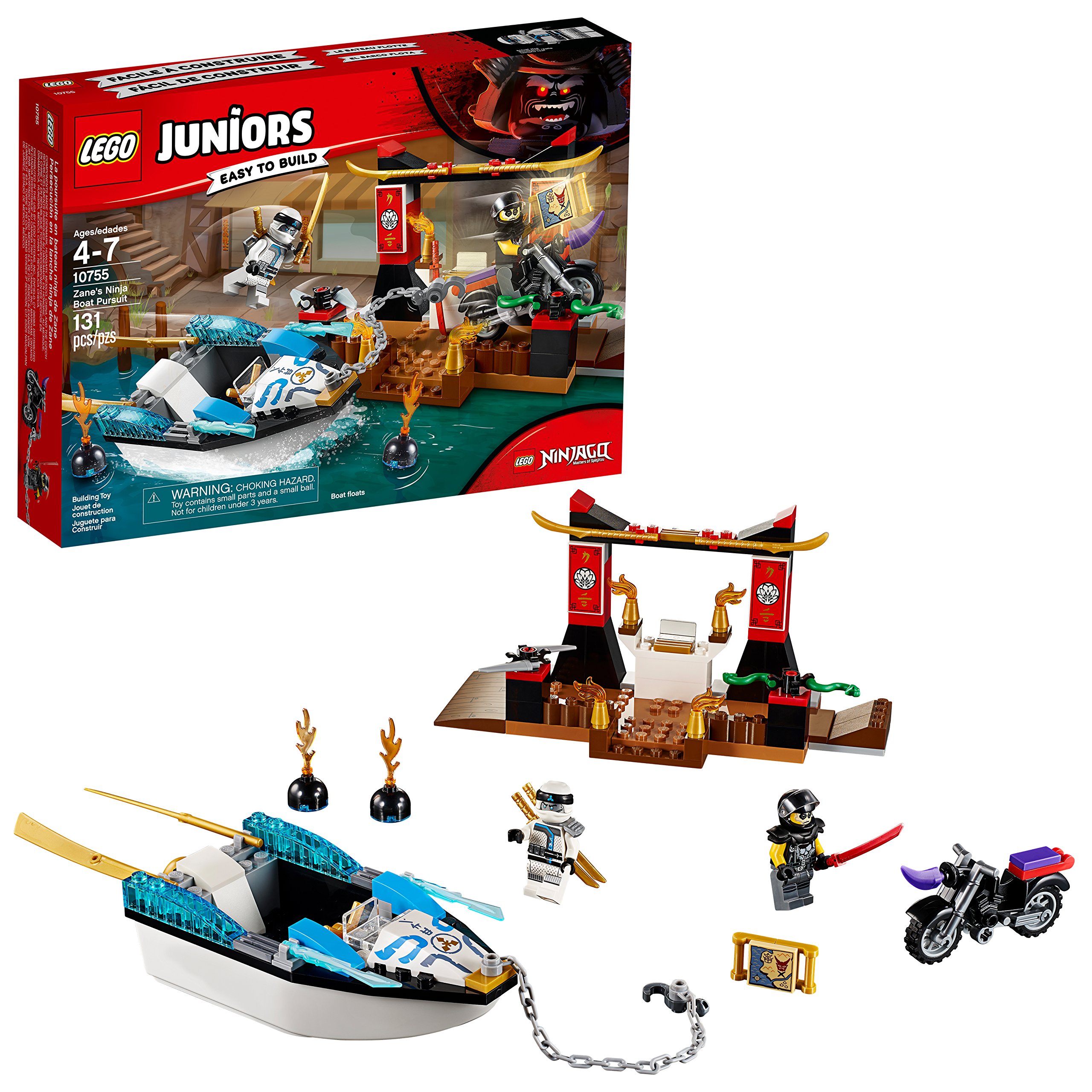 LEGO Juniors 6213841 Zane's Ninja Boat Pursuit 10755 Building Kit