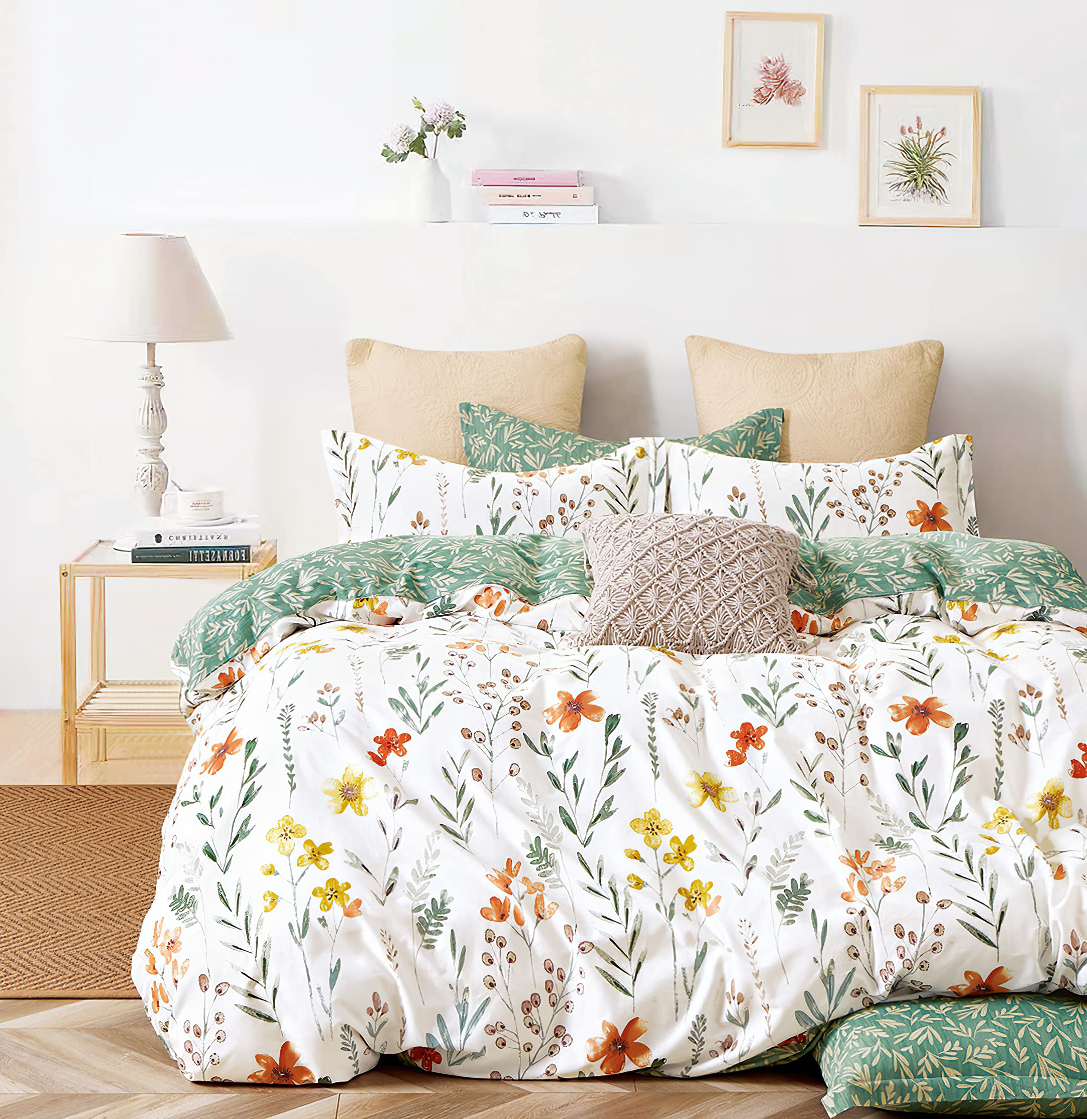 Amazon｜KEAYOO 掛け布団カバー 綿100% 単品売り 花柄 掛けカバー