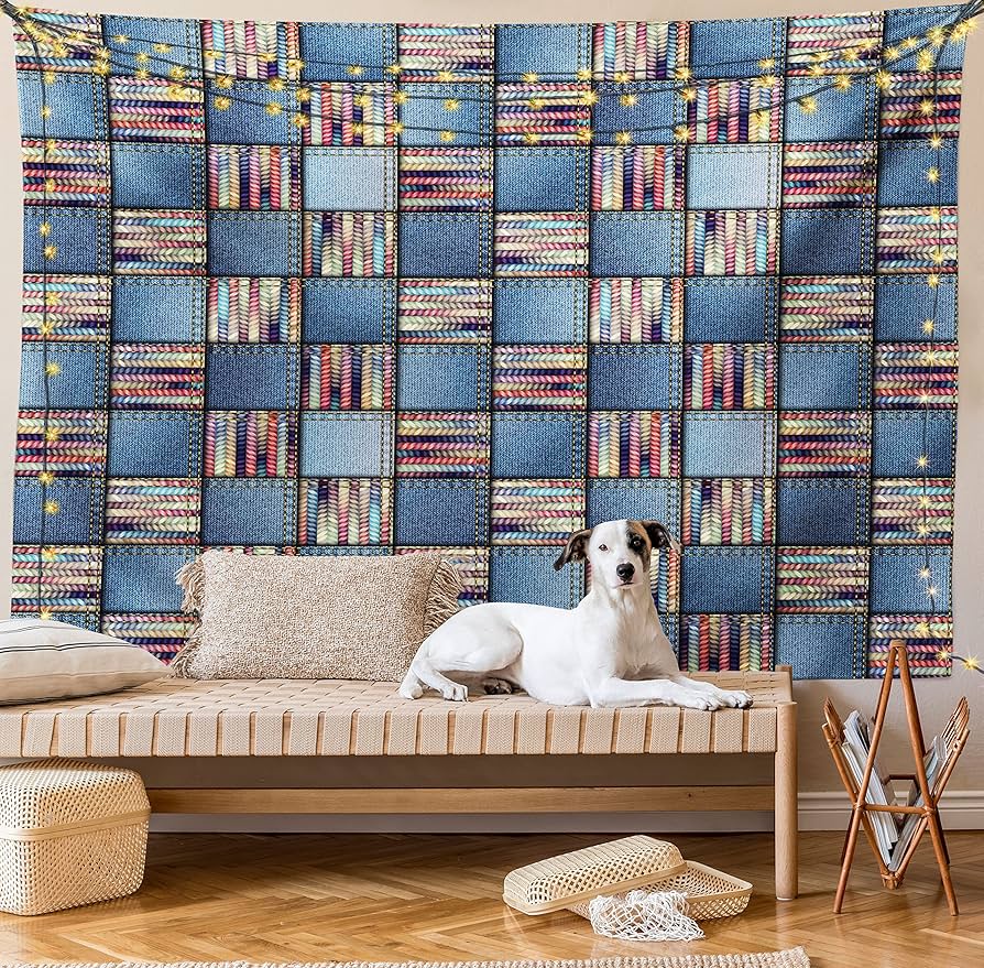 Amazon.co.jp: lunarableパッチワークタペストリー、キルトデザインと