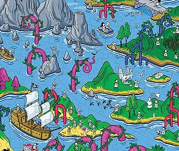 Amazon | The Happy Isles - 1000-Piece Jigsaw Puzzle ジグソーパズル