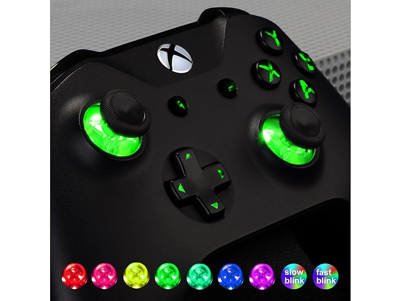 Amazon.com: eXtremeRate Multi-Colors Luminated D-pad Thumbsticks