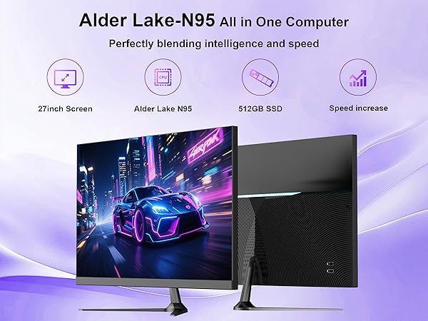 Amazon.com: All-in-One Desktop Computer Alder Lake N95 27 inch All