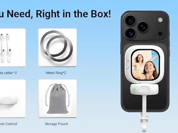 Amazon.co.jp: FOUNIST Vlogmate mini Phone用外カメラ自撮りモニター