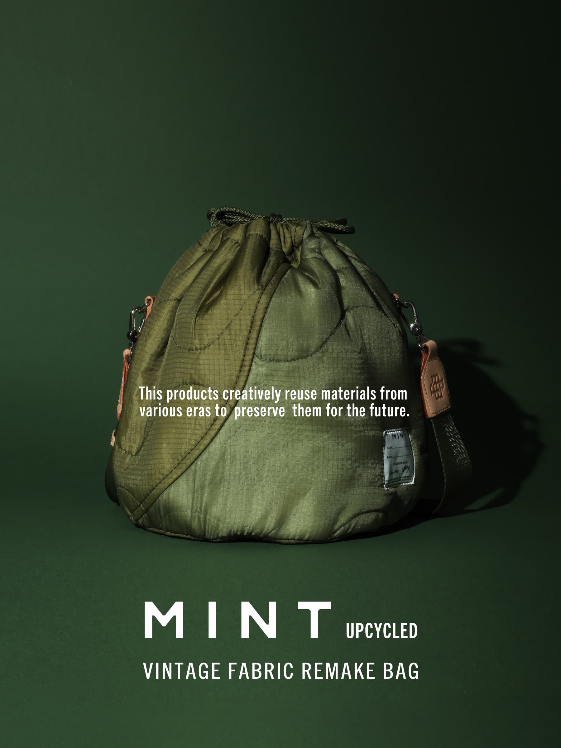 MINT UPCYCLED BAG | ヴィンテージ生地の再構築