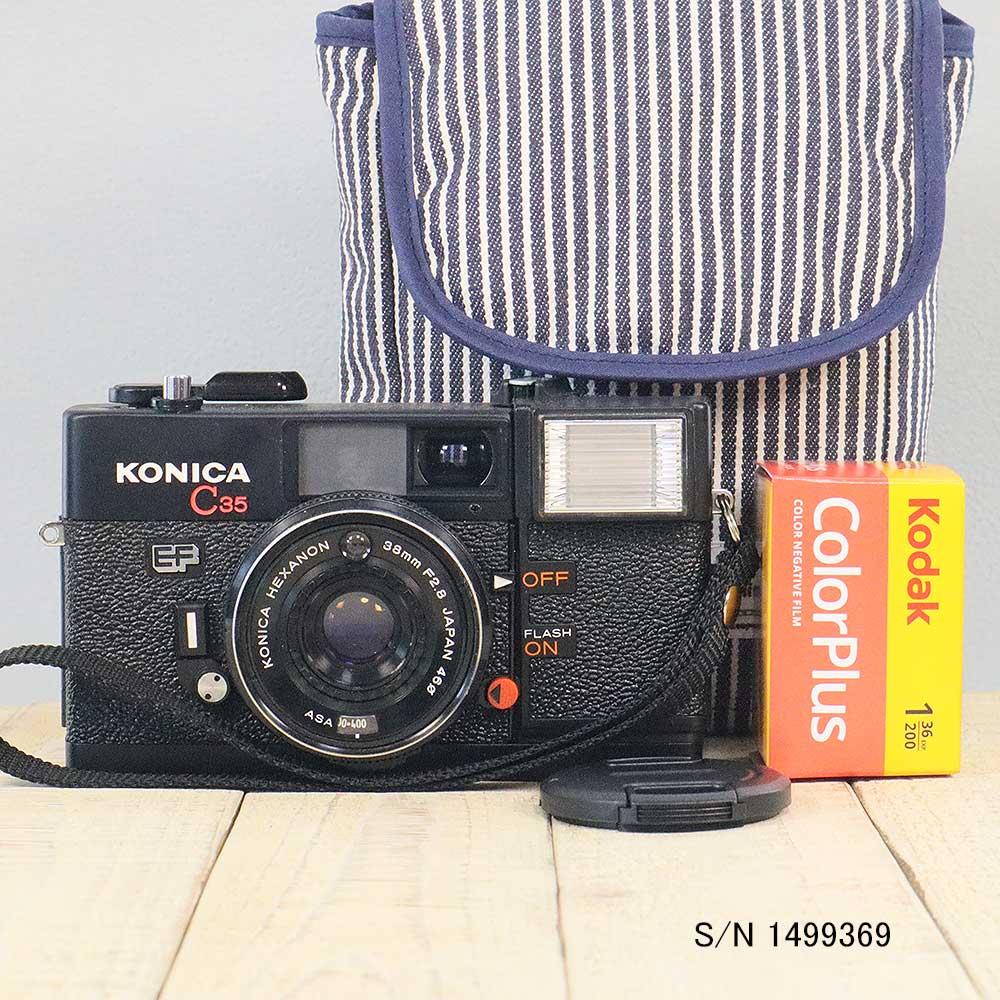 中古】【送料無料】【保証付 】KONICA C35 EF S/N 1599472（ケース