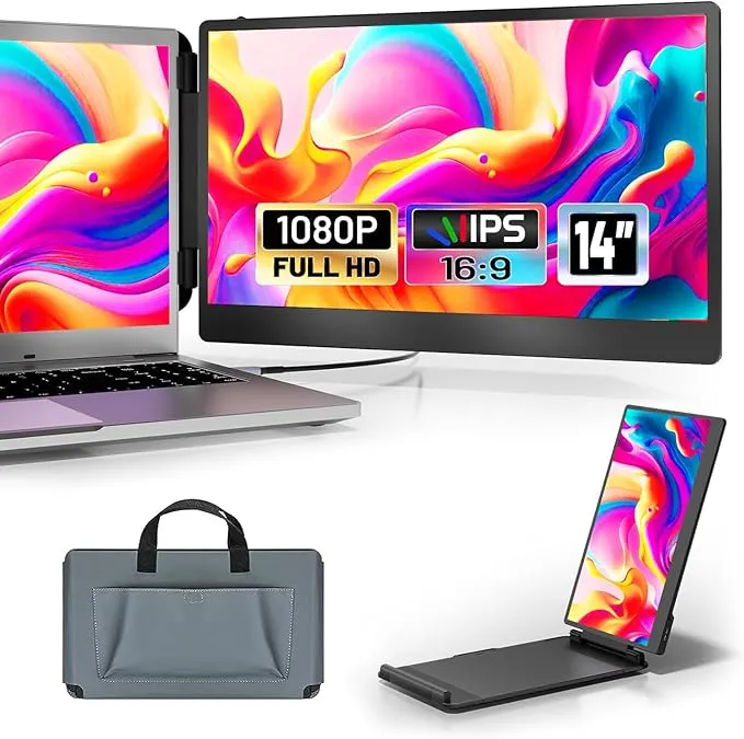 LivElect - LivElect 14インチ デュアルディスプレイ ポータブル