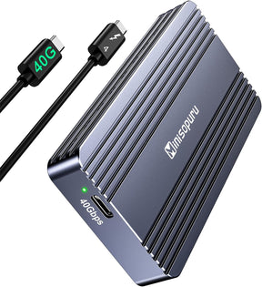 Minisopuru 40Gbps M.2 NVMe SSD Enclosure with Thunderbolt Cable for M1