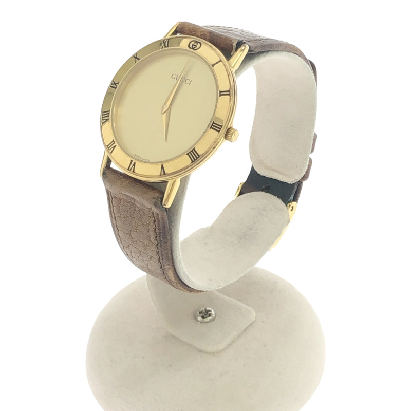 不動 腕時計 GUCCI グッチ 3000.2.M クォーツ QZ ラウンド ゴールド