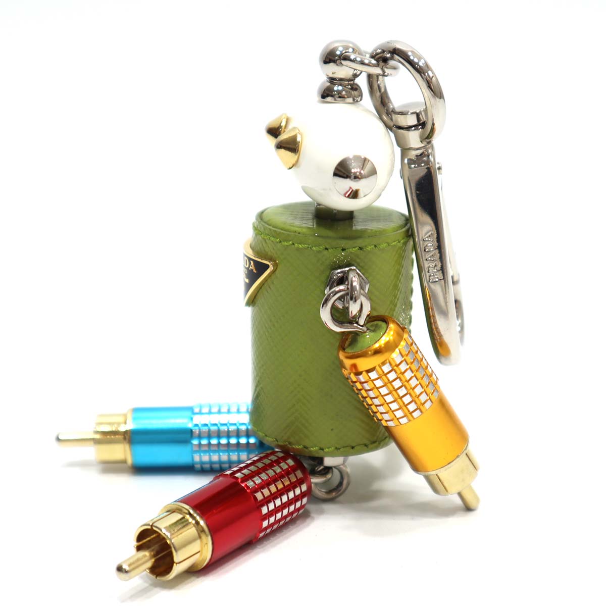 プラダ PRADA キーホルダー 1TR030 ロボット キーチャーム グリーン