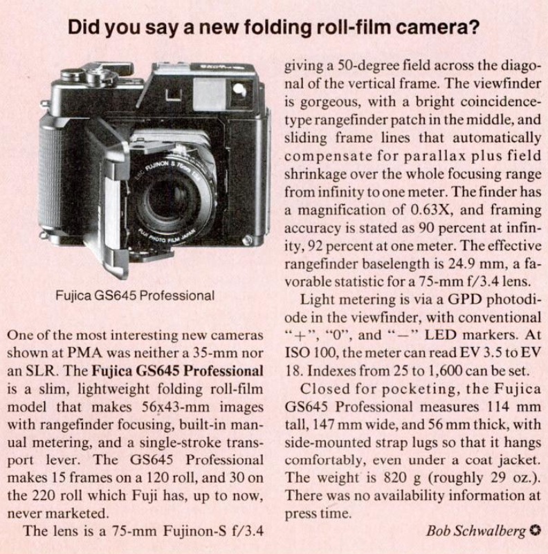 Fujifilm GA645Wi Professional (1997) – mike eckman dot com