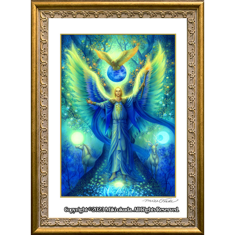 大天使ミカエル 天使イラスト スピリチュアル エンジェル ジクレー版画