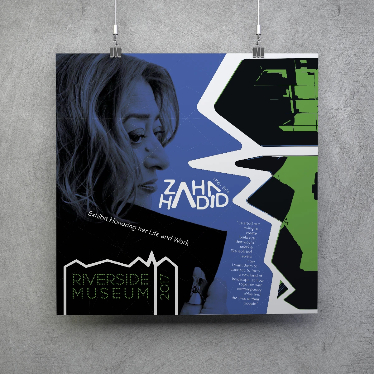 ZAHA HADID EXHIBIT POSTER :: Behance