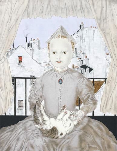 藤田嗣治作品【猫を抱く少女】の買取・査定はミライカ美術にお任せください