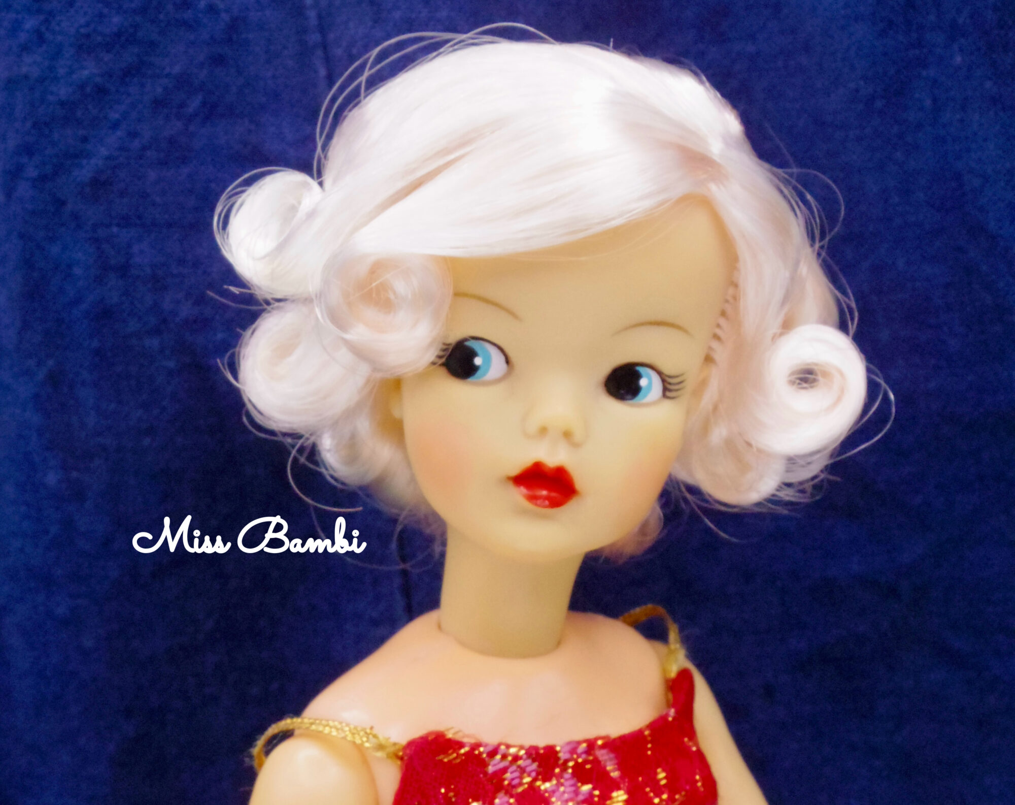 No.368 日本製タミーちゃん お顔の漂白と白×ピンクのサイドパート植毛