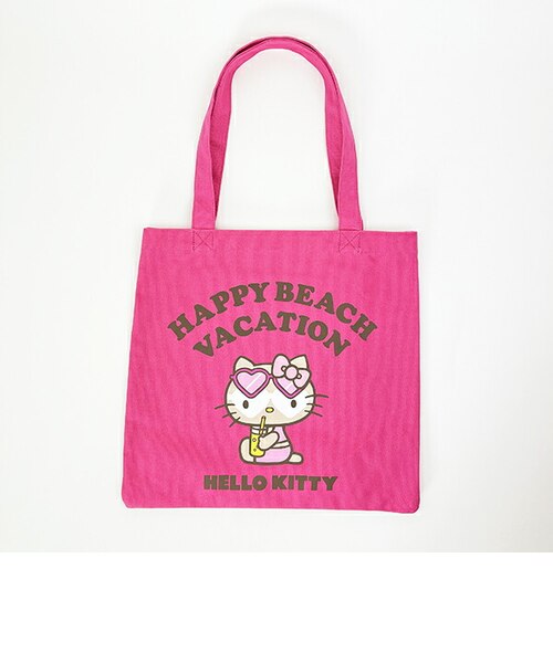 サンリオ ハローキティ 日焼け キティ A4トートバッグ ピンク Sanrio