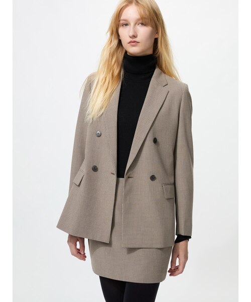 ダブルジャケット/チェック｜ユニクロの通販｜&mall（アンドモール