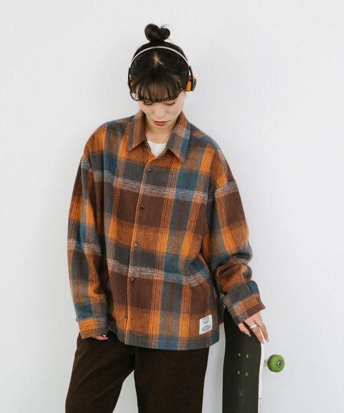 DISCUS別注】シャギーチェックシャツジャケット｜チャオパニック