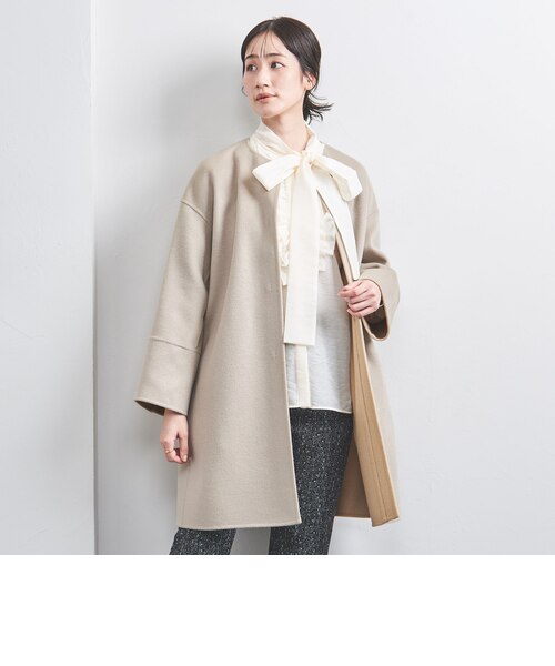 カシミヤ リバー ノーカラーコート｜ユナイテッドアローズ