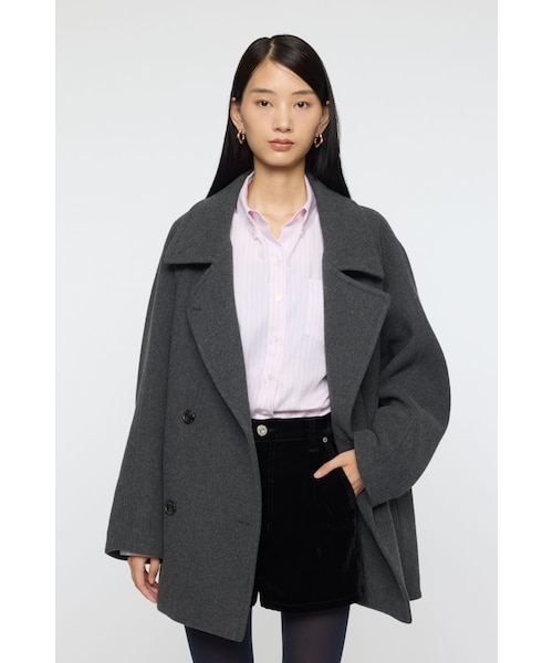 DOUBLE BREASTED MID コート｜マウジーの通販｜&mall（アンドモール