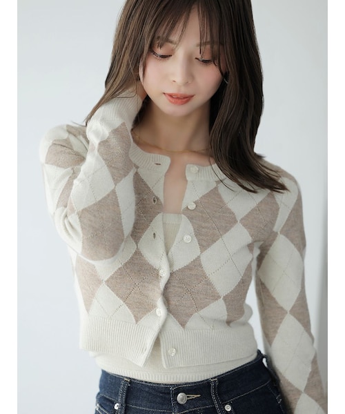 アーガイルニットアンサンブル｜スナイデルの通販｜&mall（アンド