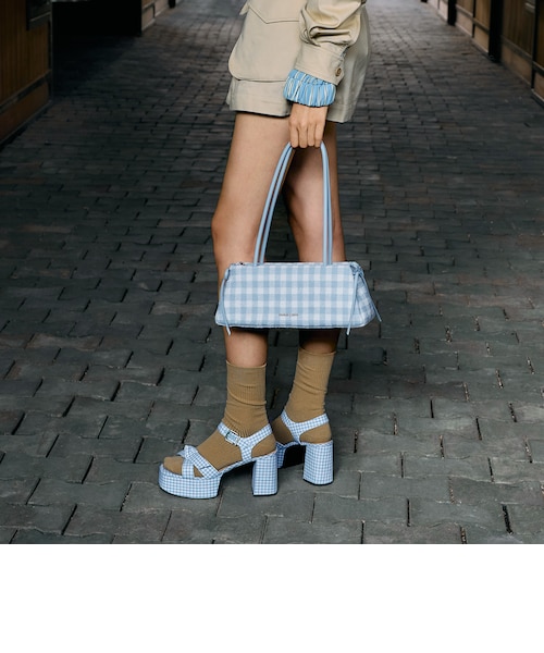 Hazel ヘーゼル ギンガムボウショルダーバッグ｜チャールズ＆キースの