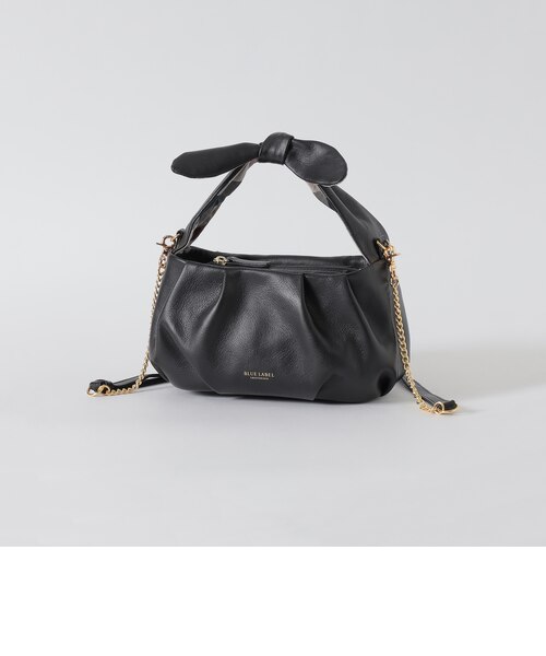 ギャザーリボンレザーバッグ｜ブルーレーベルブラックレーベルクレスト