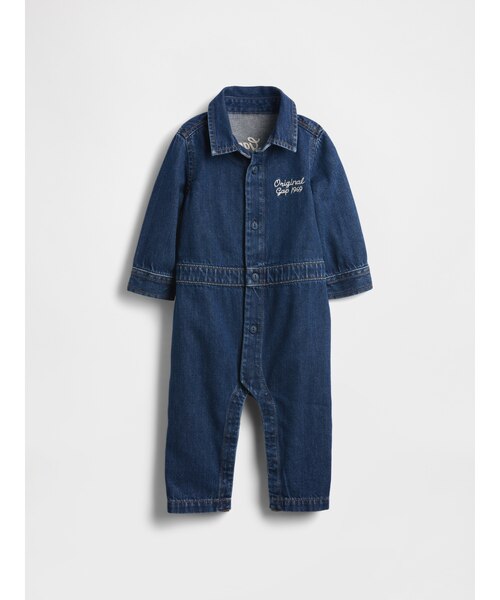 デニム くまさん GAPロゴ ボディオール (ベビー)｜ギャップの通販