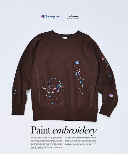CHAMPION / チャンピオン 別注 R/W 刺繍スプラッシュ スウェット