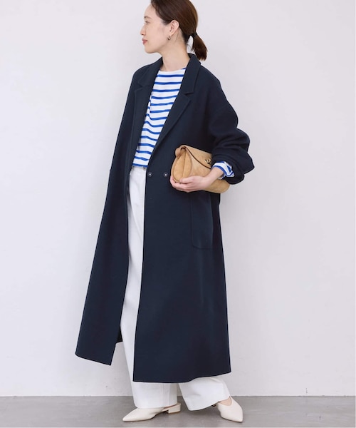 souple wool ダブルフェイスロングコート｜フォーワンセブン