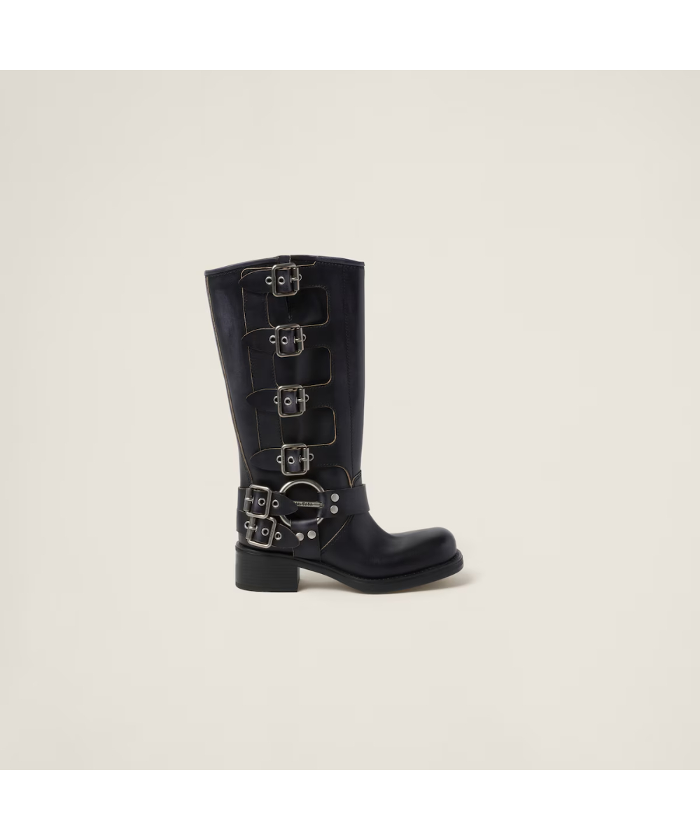 MIU MIU/ミュウミュウ通販 | レザー ブーツ【送料無料】【店頭受取可能