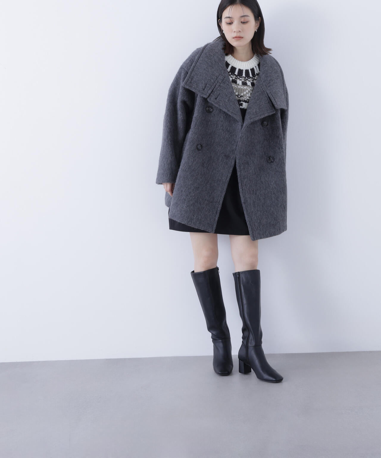 Oggi掲載】スタンドネックシャギーミディコート | NATURAL BEAUTY