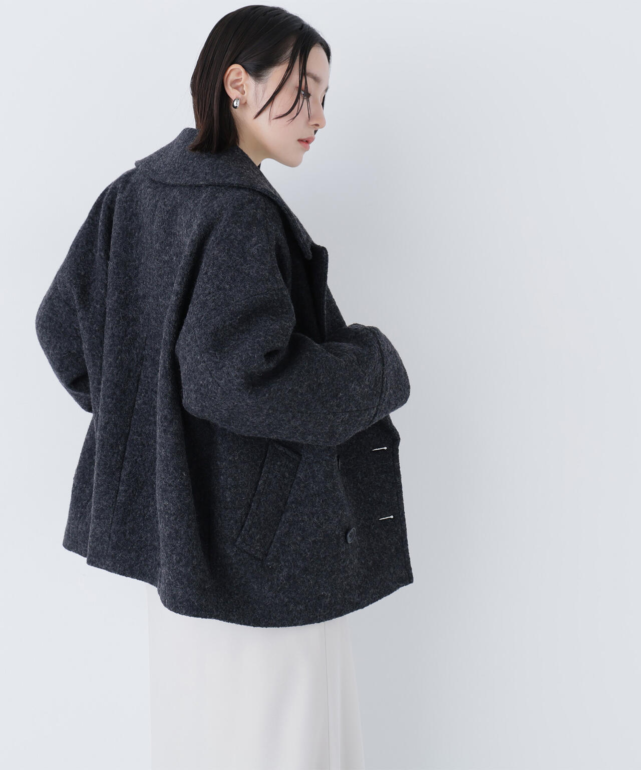 ウーリーフォルムハーフコート | NATURAL BEAUTY BASIC（ナチュラル