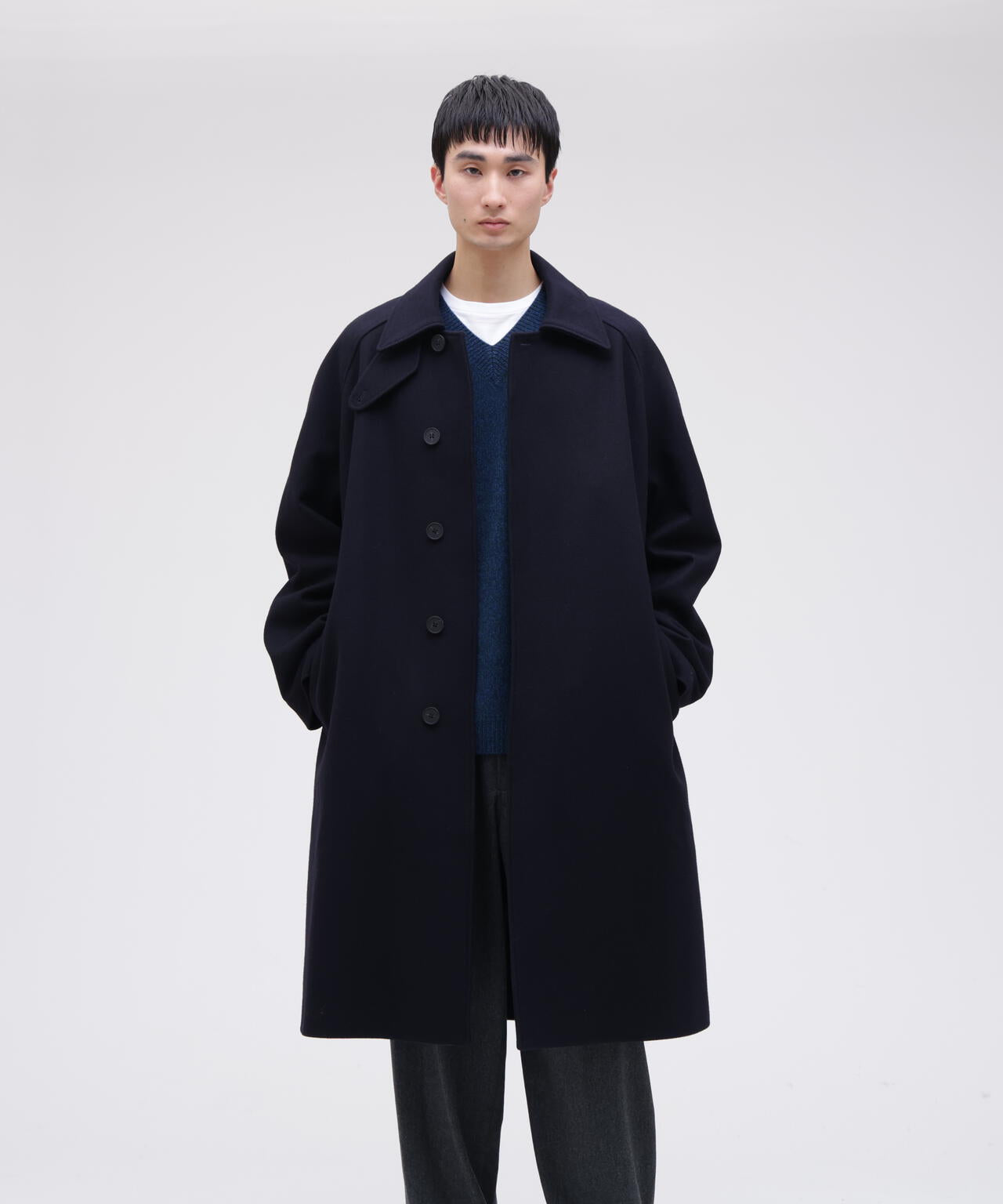 STUDIO NICHOLSON / MELTON WOOL RAGLAN WOOL COAT | THE LIBRARY（ザ
