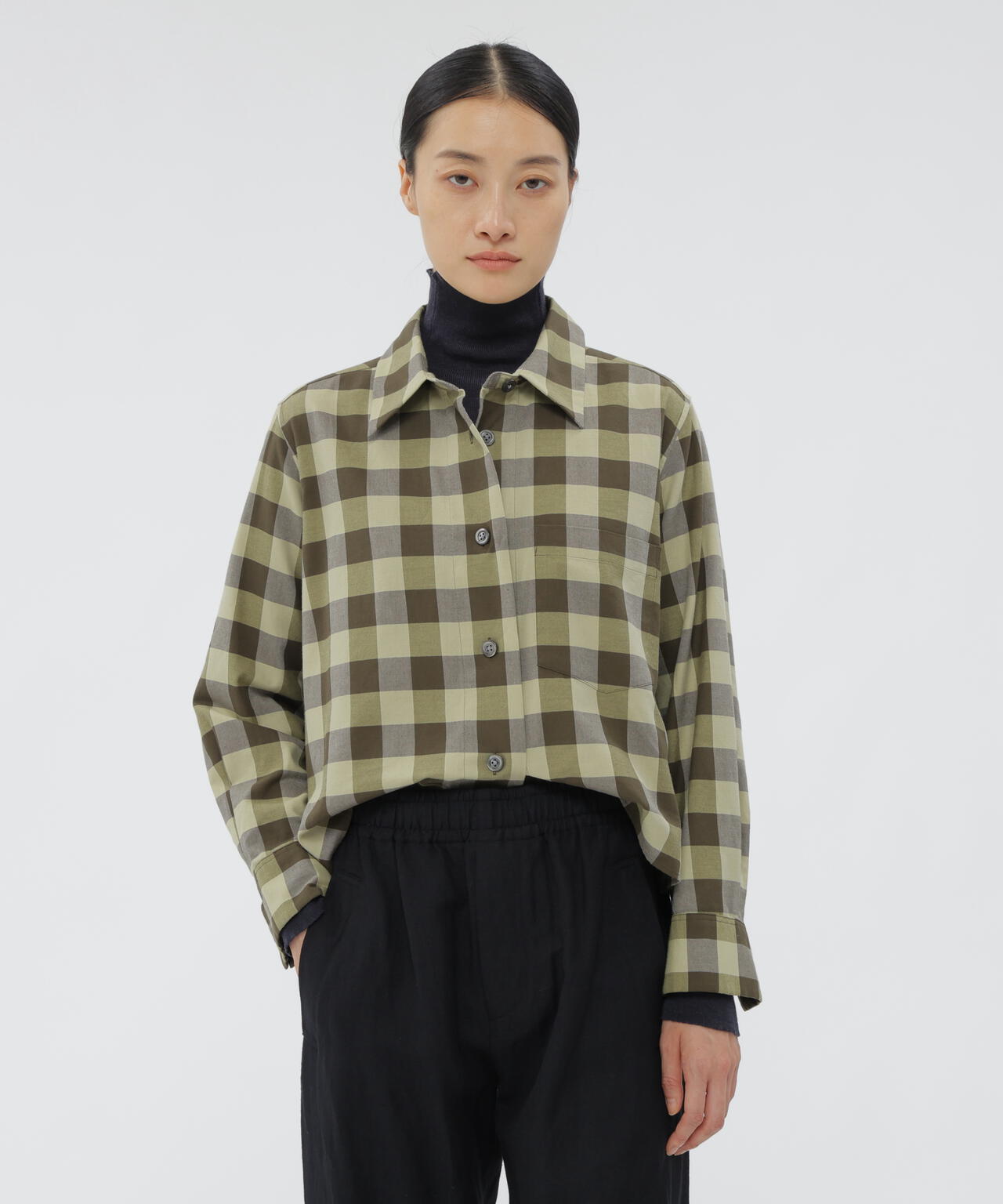 COTTON CASHMERE CHECK SHIRT | MARGARET HOWELL（マーガレット