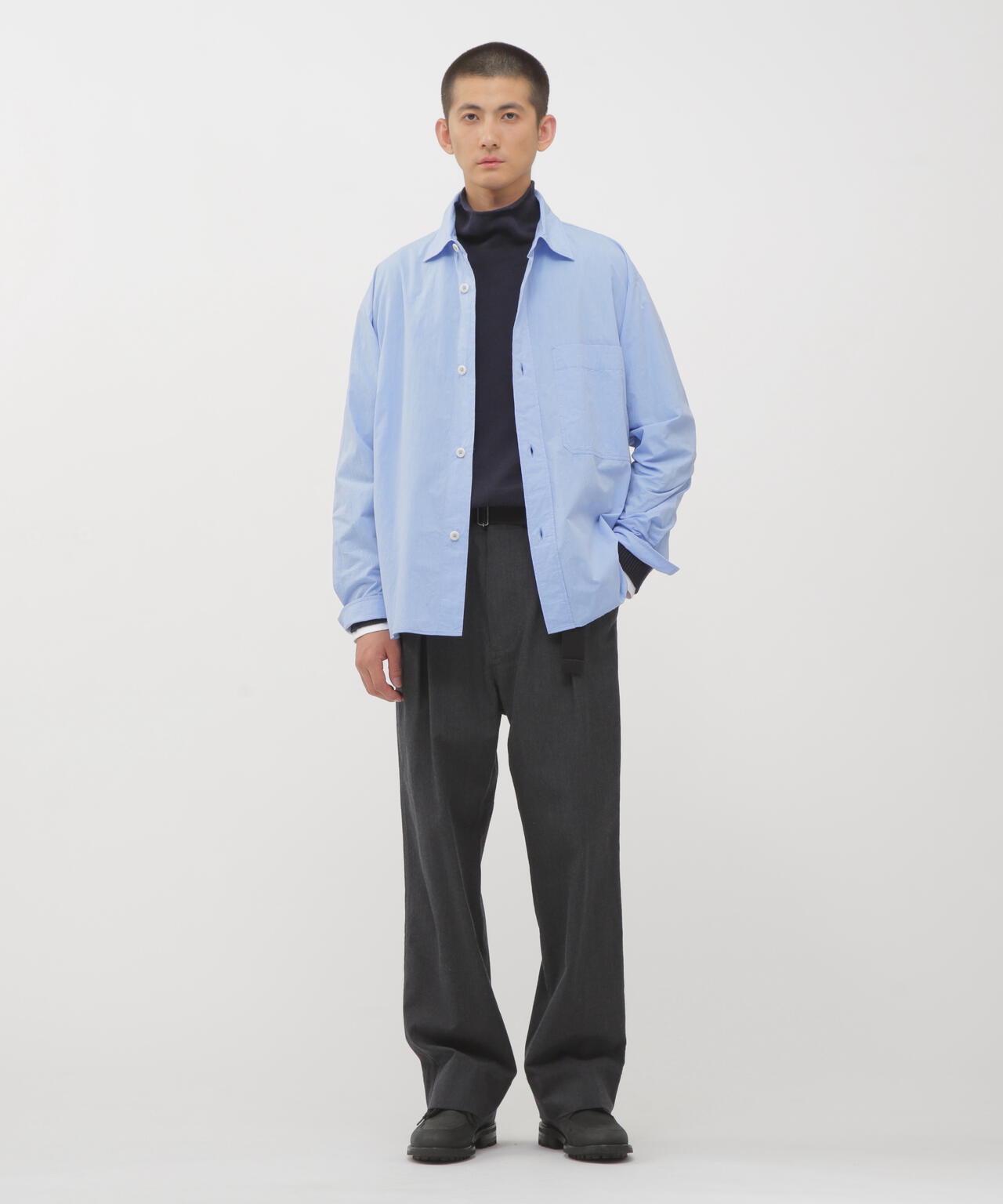 BRUSHED COTTON CHAMBRAY SHIRT | MARGARET HOWELL（マーガレット