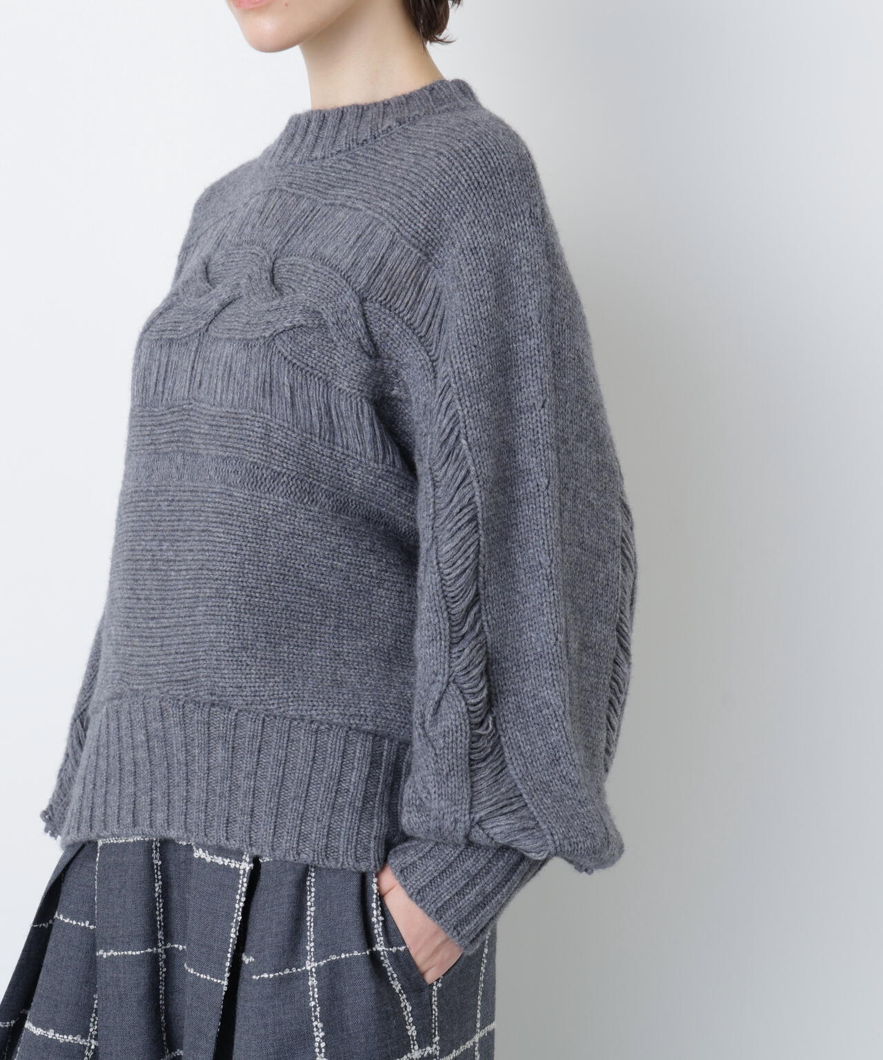 ウールカシミヤケーブルニット | hLM（エイチエルエム） ｜【公式