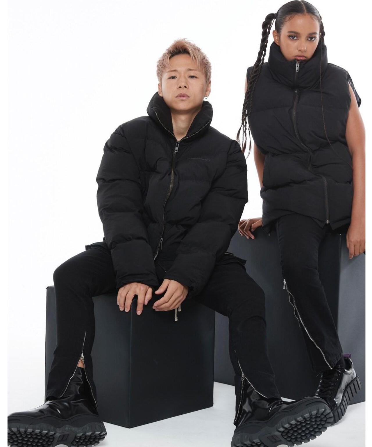 Dankeschon/ダンケシェーン/TCBLK OUTZIP PANTS/TCブラックアウト