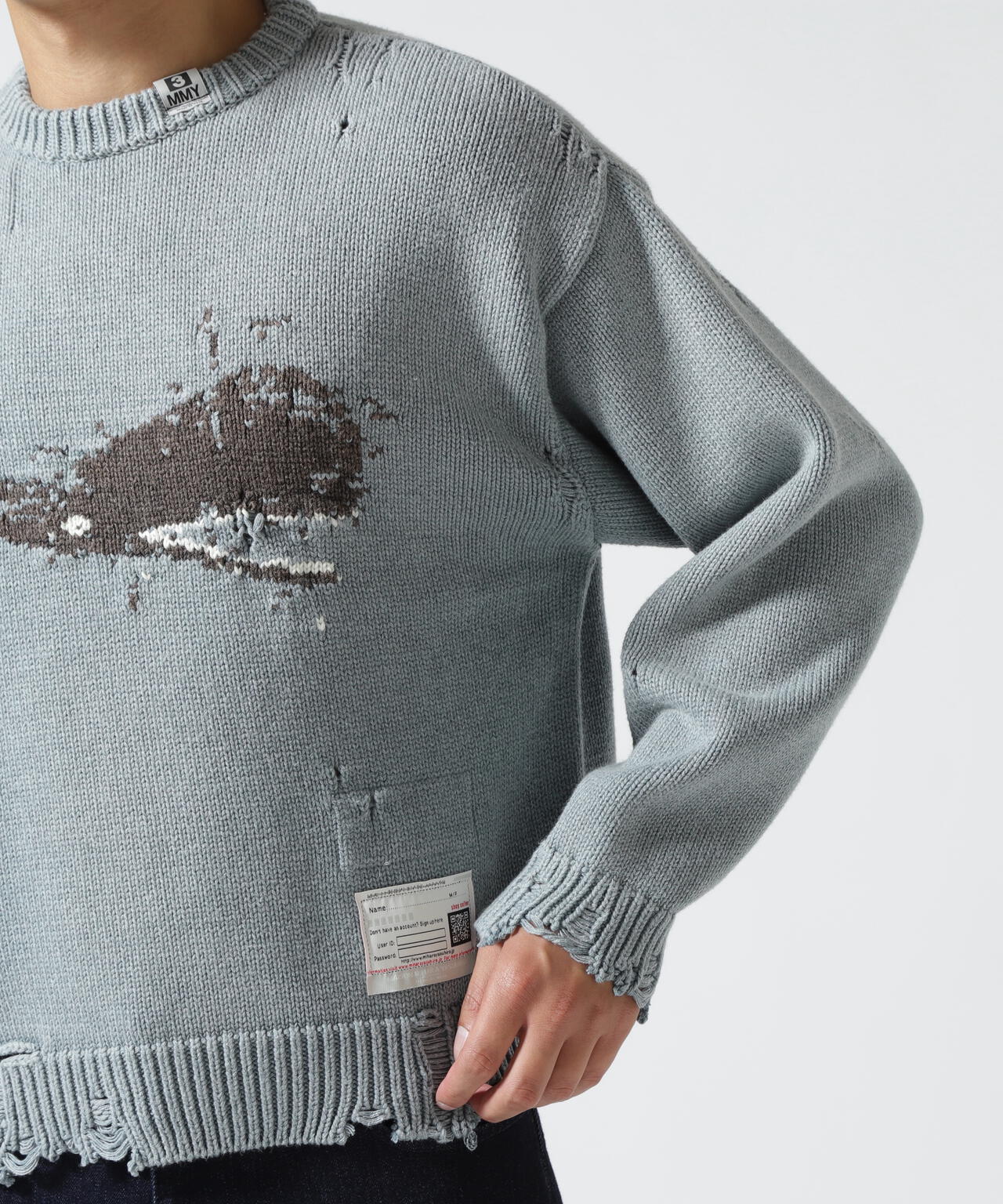 Maison MIHARAYASUHIRO/メゾン ミハラヤスヒロ/WHALE JACQUARD KNIT