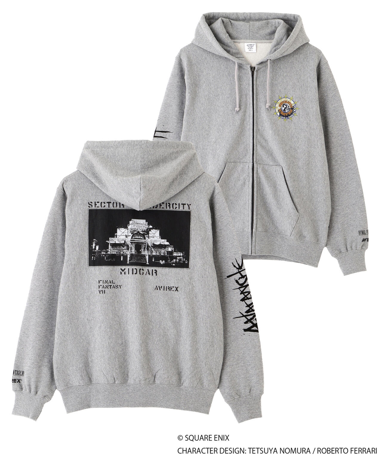 AVIREX × FINAL FANTASY VII REMAKE》ZIP UP HOODIE ”SEVENTH HEAVEN