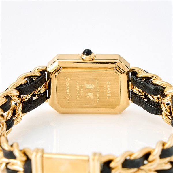 CHANEL プルミエール H0001 クオーツ 腕時計 L ブラック文字盤