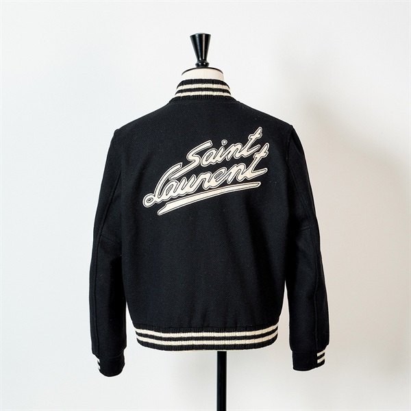 SAINT LAURENT テディ ジャケット ブルゾン 48 ブラック ウール