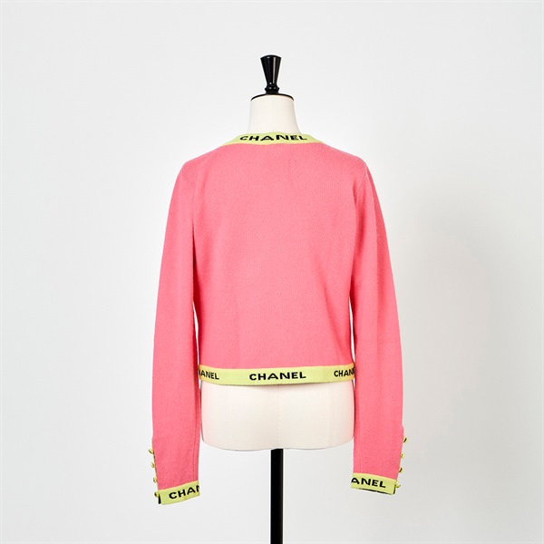 CHANEL アンサンブル 38 ピンク イエロー カシミヤ | MixTHINKS