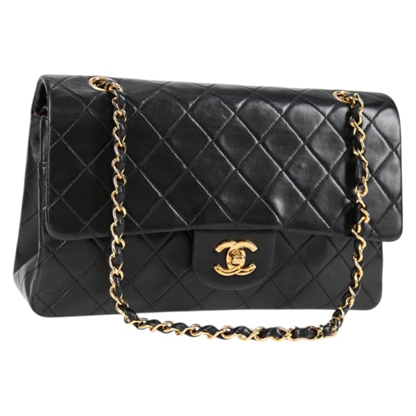 CHANEL マトラッセ ダブルフラップダブルチェーン 25 ショルダーバッグ