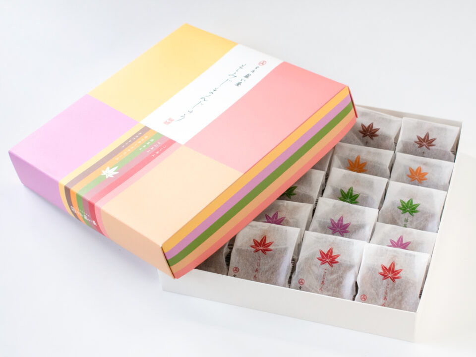 藤い屋 もみじまんじゅう 5種詰合せ 20個入 | 瀬戸内・広島おみやげガイド